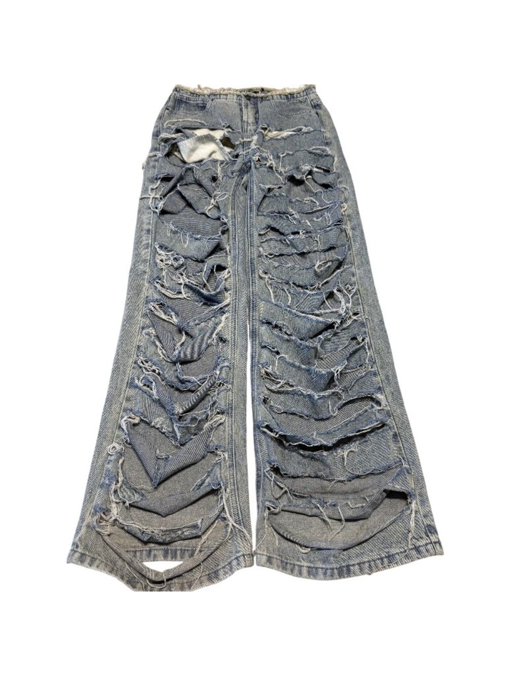 Jaded London Underground Low Rise Washed Denim Blue Jeans Women's 24